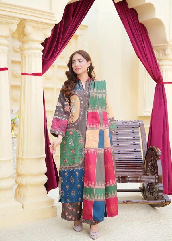 Elegant Woman in Colorful Traditional Pakistani Outfit
